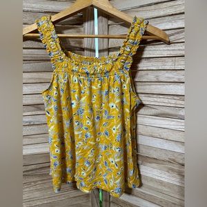 Loft Outlet tank. Great under a sweater. Gold and Blue size medium.